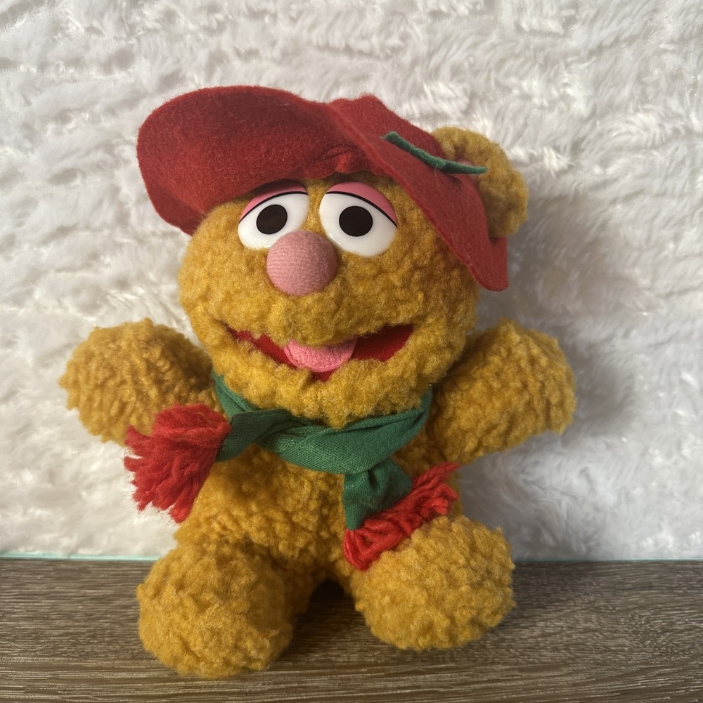 Vintage Baby Fozzie Bear Plush 1987 Muppets Henson Stuffed Animal Toy